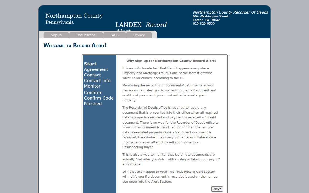 Easton previous residents Landex RecordAlert page