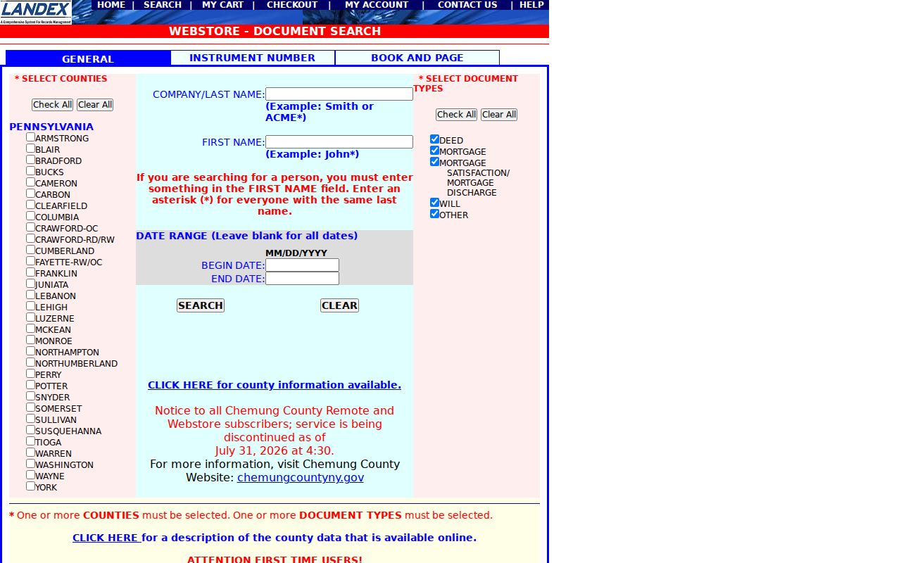Easton street directory Landex Northampton County deed search